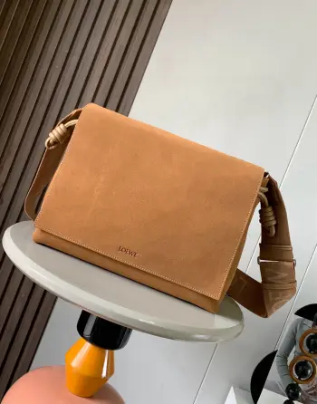 9059 Glossy Soft Cowhide Leather Handbag Men s Crossbody Bag Replica Loewe mens bags