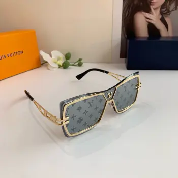 Fashion Trend Unisex Square Frame One-Piece Sunglasses Replica Louis Vuitton Sunglasses
