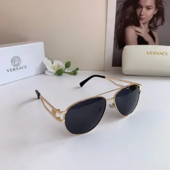 European and American fashion metal frog frame sunglasses Replica Versace Sunglasses