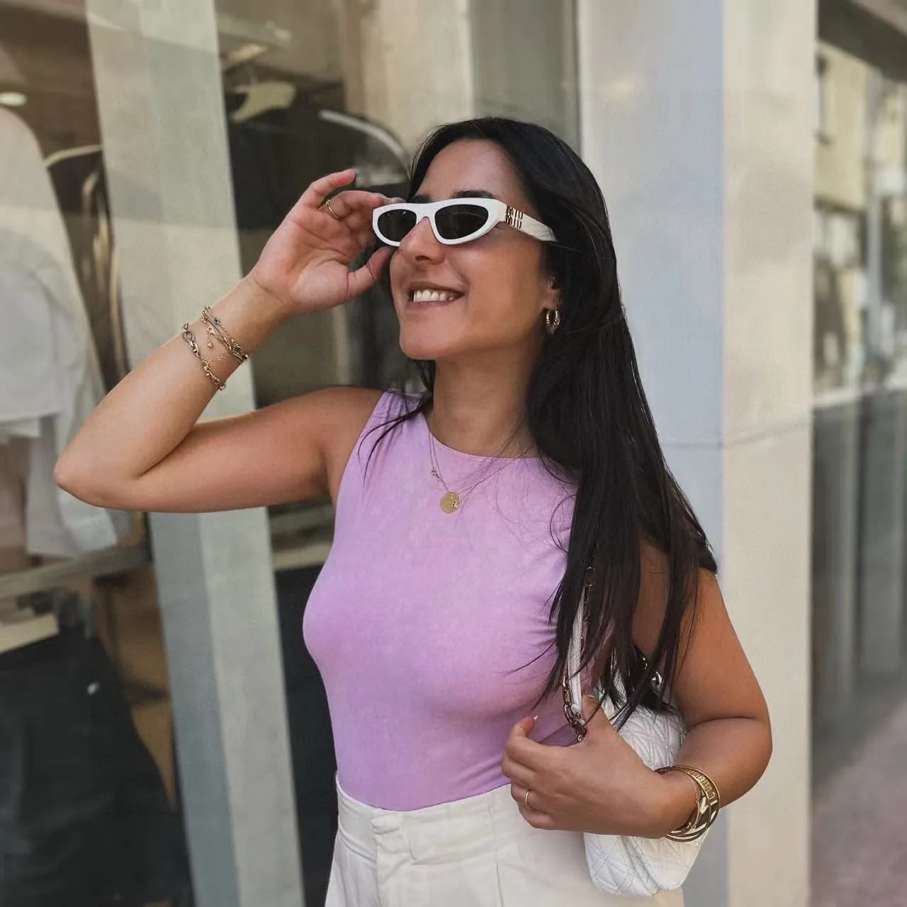 MIU MIU New Cat Eye Frame Sunglasses