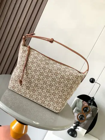 9008 Jacquard Large Bento Bag Women s Shoulder Bag Replica Loewe womens bags