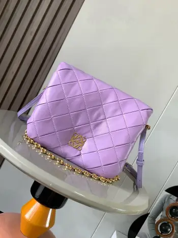 9076 Mini Glossy Napa Lambskin Wrinkled Handbag Women s Crossbody Bag Replica Loewe womens bags
