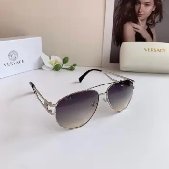 European and American fashion metal frog frame sunglasses Replica Versace Sunglasses