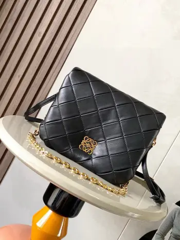 9076 Mini Glossy Nappa Lambskin Ruched Handbag Women s Crossbody Bag Replica Loewe womens bags