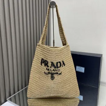 1BC184 New Lafite Straw Woven Tote Crossbody Bag Women s Crossbody Bag Replica Prada womens bags