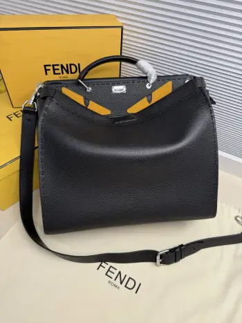 Cowhide lychee pattern men s bag, men s crossbody bag Replica Fendi mens bags