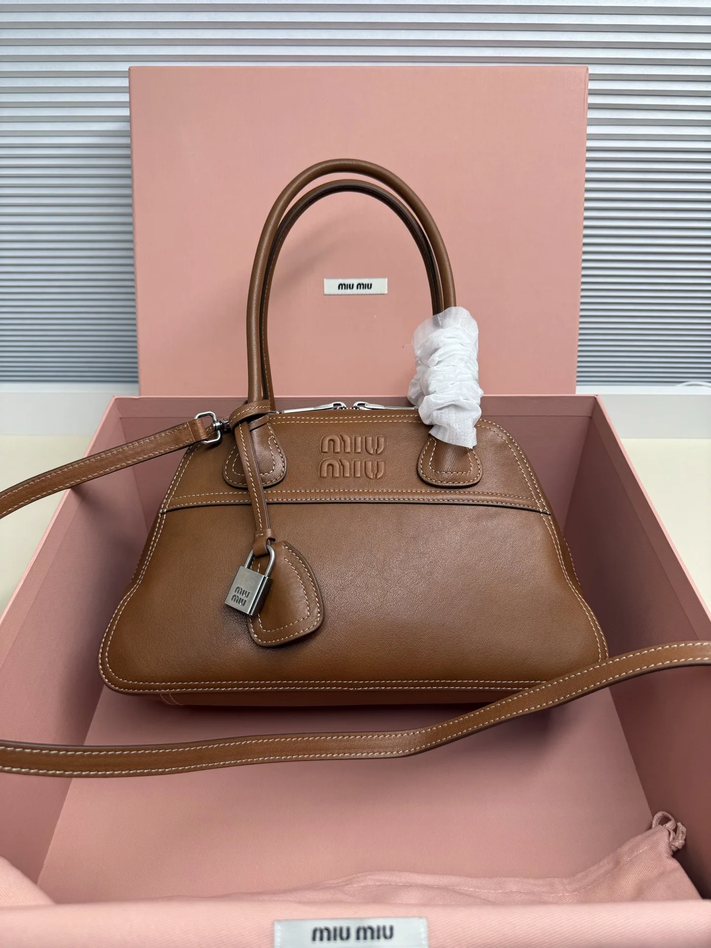MIU MIU 5BB199 Bowling Bag Women s Crossbody Bag MIU MIU 5BB199 Bowling Bag Women s Crossbody Bag