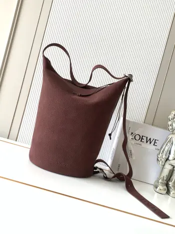 9158 Grainy Cowhide Water Bucket Handbag Women s Crossbody Bag Replica Loewe womens bags