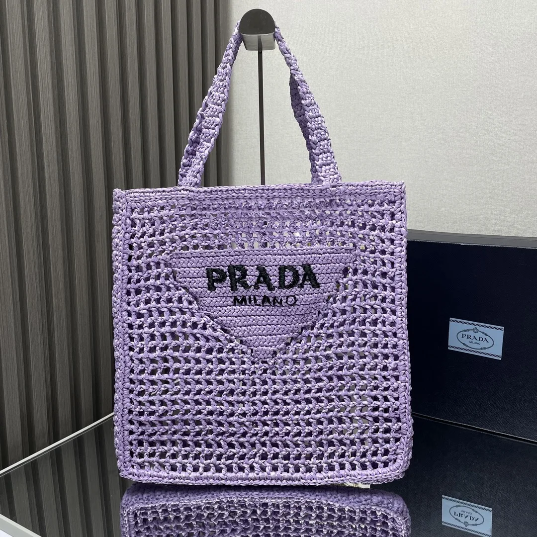 Prada 1BG393 Coconut Fiber Tote Bag Women s Shoulder Bag