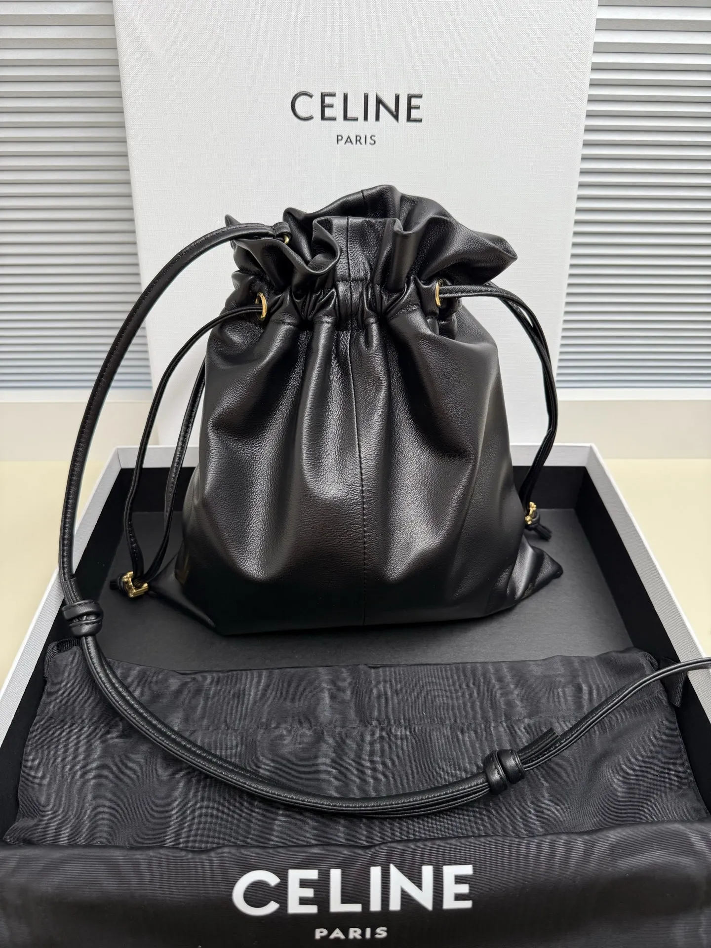 Celine 123662 Drawstring Fortune Bag Women s Crossbody Bag