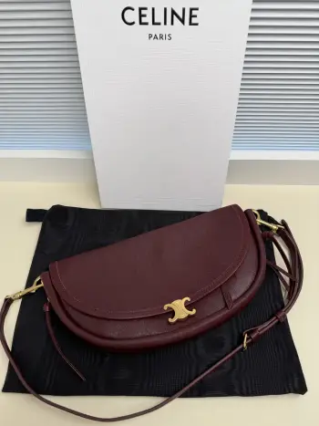 L10373 Imported Sheepskin Half-Moon Bag  Women s Crossbody Bag Replica Celine womens bags