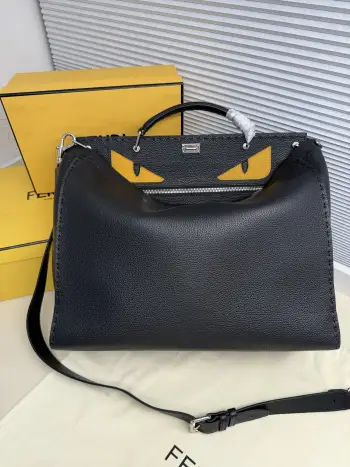 Cowhide lychee pattern men s bag, men s crossbody bag Replica Fendi mens bags
