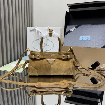 1BA486 Imported Suede Handbag Women s Crossbody Bag Replica Prada womens bags