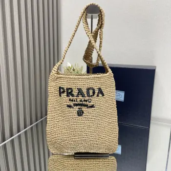 1BC184 New Lafite Straw Woven Tote Crossbody Bag Women s Crossbody Bag Replica Prada womens bags