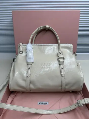 328 Early Spring New Oil Wax Leather Motorcycle Bag Women s Crossbody Bag Replica MIU MIU womens bags