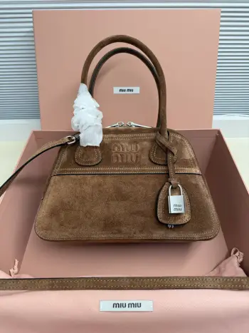 5BB200 Suede Cowhide Leather Women s Shoulder Bag Replica MIU MIU womens bags