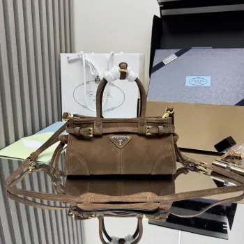 1BA486 Imported Suede Handbag Women s Crossbody Bag Replica Prada womens bags