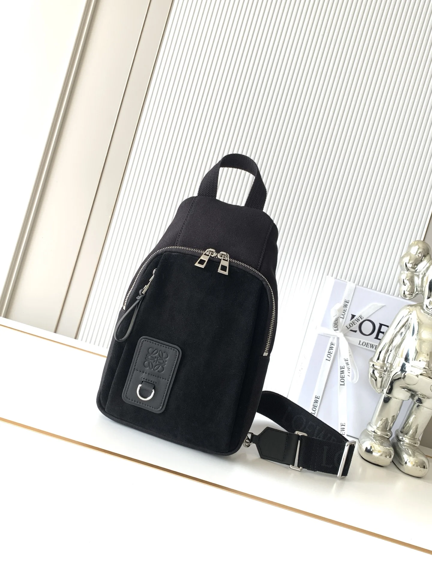 Loewe 9171 Suede Multi-functional Bag Chest Bag