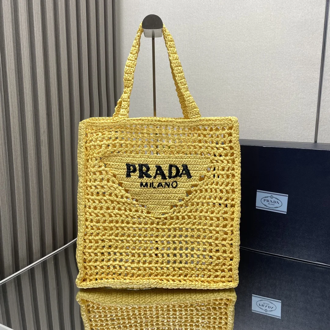 Prada 1BG393 Coconut Fiber Tote Bag Women s Shoulder Bag Prada 1BG393 Coconut Fiber Tote Bag Women s Shoulder Bag