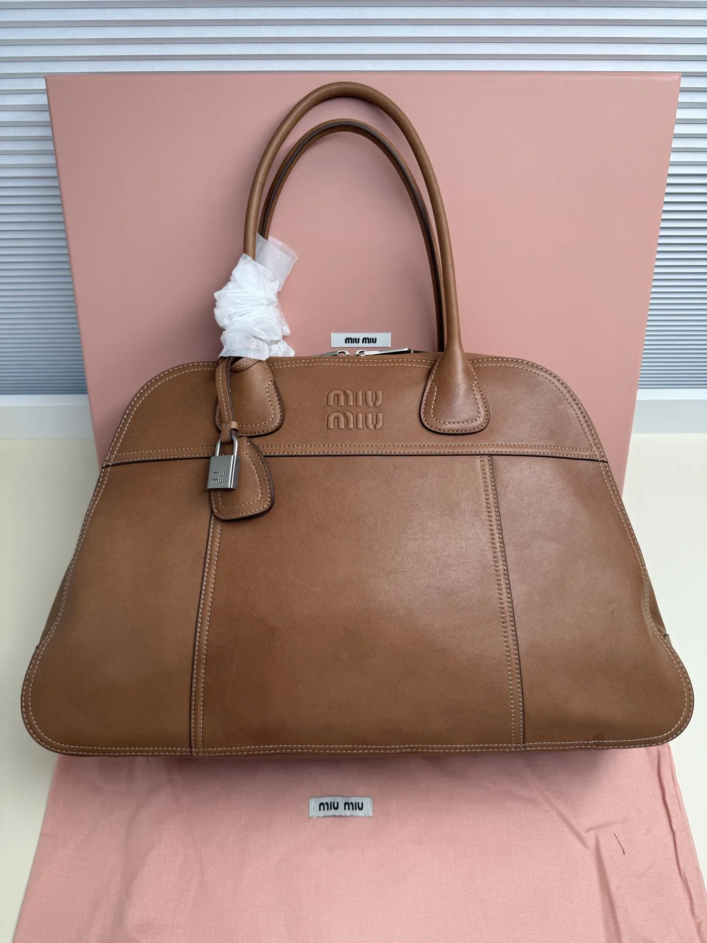 MIU MIU 5BB195 Vegetable-tanned lambskin bag Women s tote bag MIU MIU 5BB195 Vegetable-tanned lambskin bag Women s tote bag