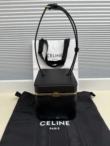 124232 Spring and Summer Ruffled Box Bag Women s Crossbody Bag Replica Celine womens bags