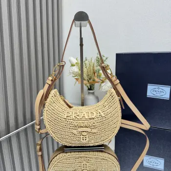 1BC194 New Raffia Woven Tote Crossbody Bag Women s Crossbody Bag Replica Prada womens bags