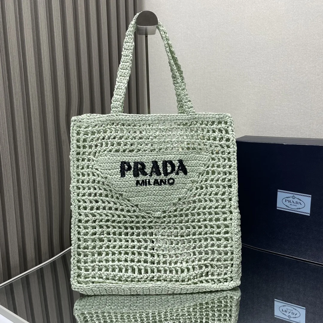 Prada 1BG393 Coconut Fiber Tote Bag Women s Shoulder Bag Prada 1BG393 Coconut Fiber Tote Bag Women s Shoulder Bag
