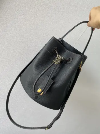 6911 Small Cowhide Bucket Bag Women s Crossbody Bag Replica Burberry womens bags