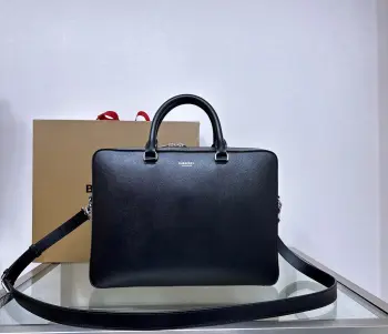 2651 Grain Leather Briefcase Men s Crossbody Bag Replica Burberry mens bags