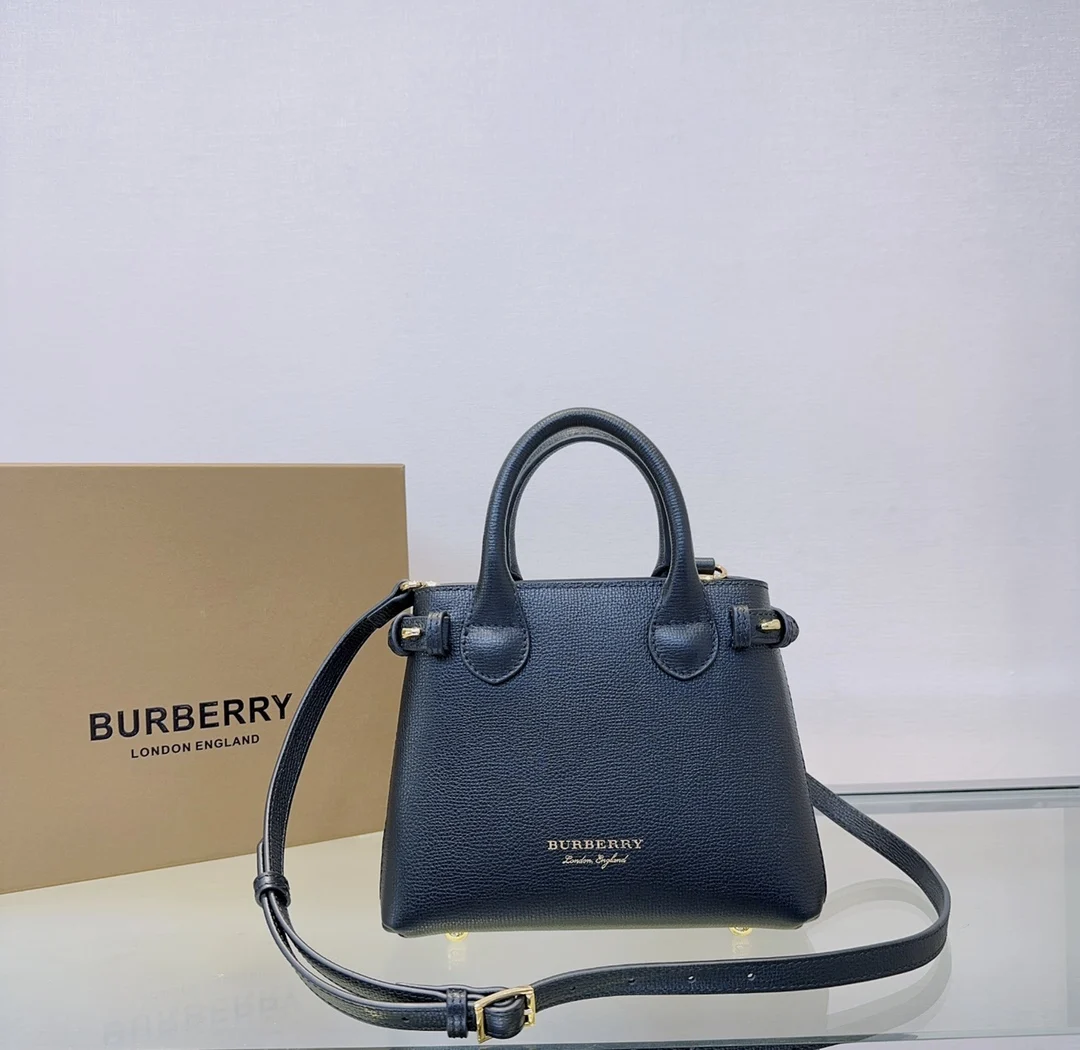 Burberry Plaid Leather Banner Bag Women s Crossbody Bag