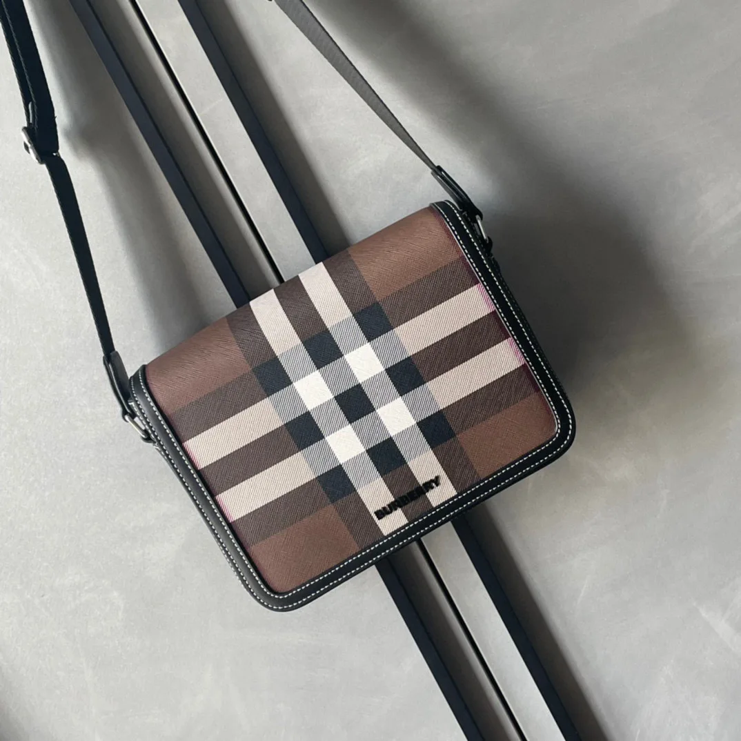 Burberry Plaid Structured Sling Bag Men s Crossbody Bag Burberry Plaid Structured Sling Bag Men s Crossbody Bag
