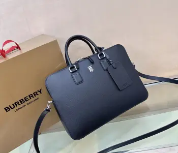 8121 Grain Leather Briefcase Men s Crossbody Bag Replica Burberry mens bags