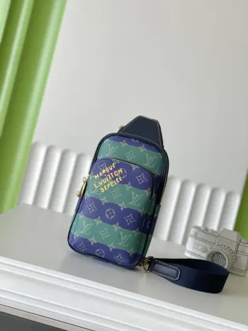 M26419 AUENUE Striped Shoulder Chest Bag Replica Louis Vuitton belt bags