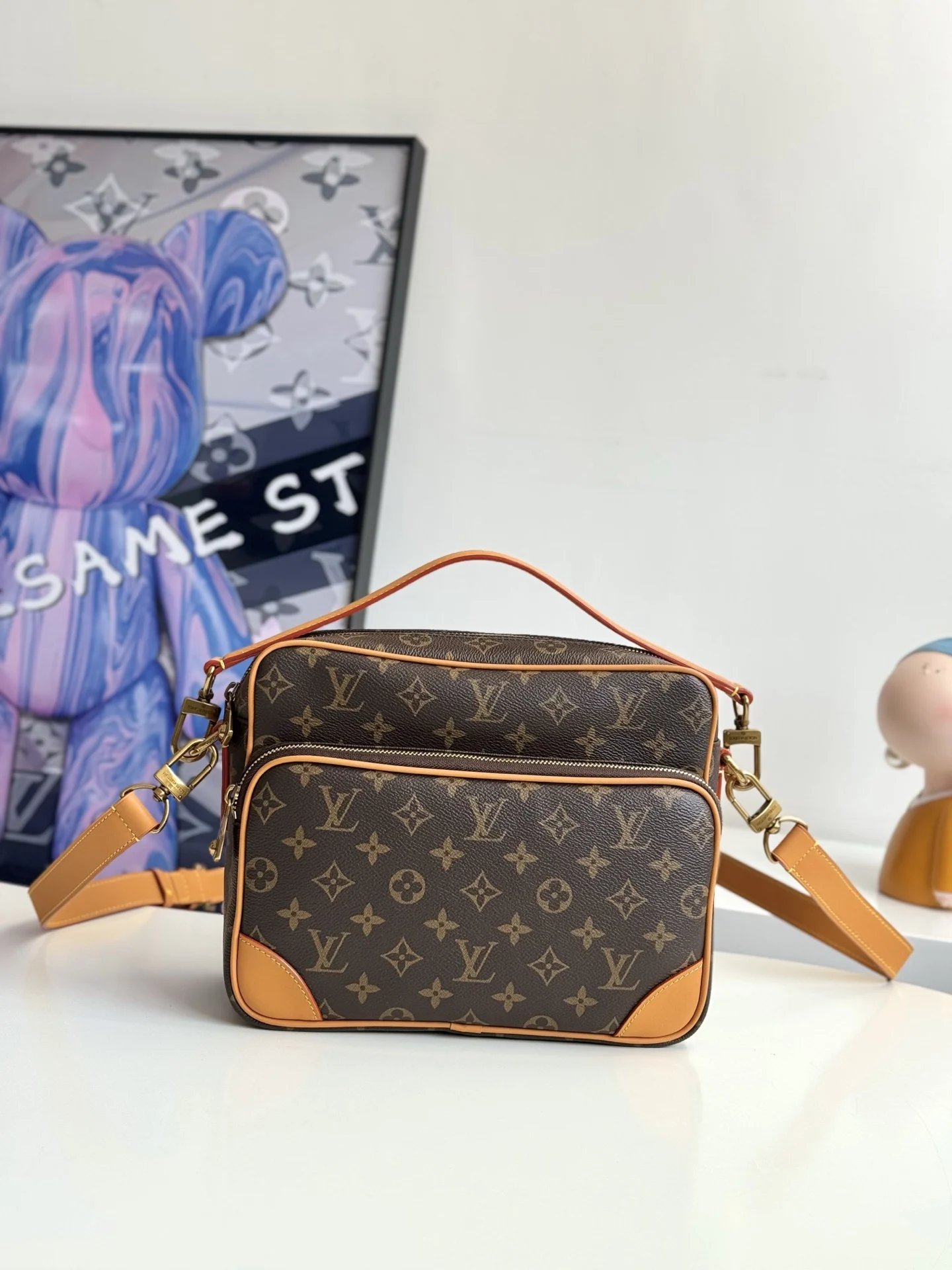 Louis Vuitton M27852 Coated Canvas Handbag Women s Crossbody Bag Louis Vuitton M27852 Coated Canvas Handbag Women s Crossbody Bag