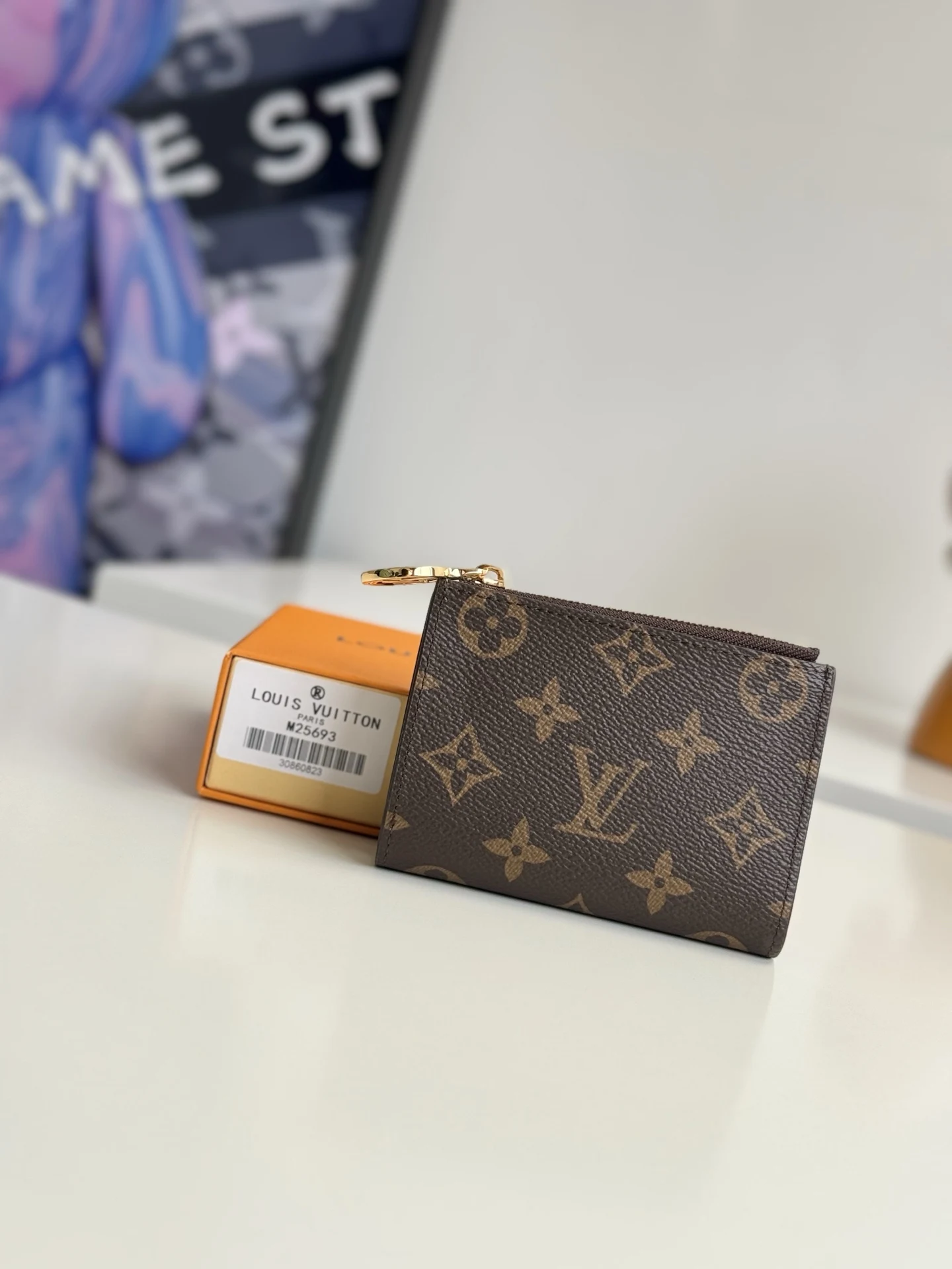 Louis Vuitton M25693 Coated Canvas Travel Clutch Wallet Louis Vuitton M25693 Coated Canvas Travel Clutch Wallet