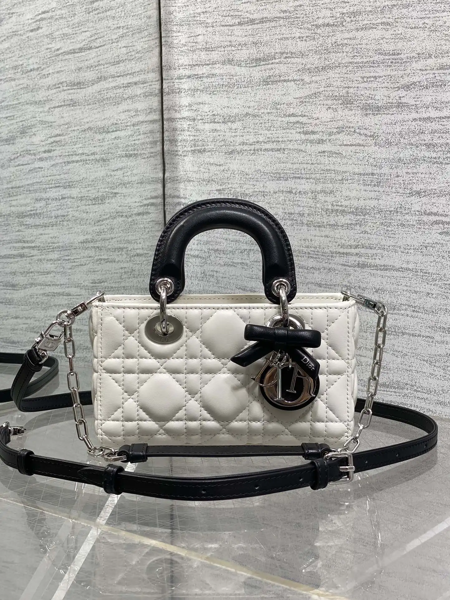 Dior Latest Bowknot Lambskin Lady Dior Rectangular Bag Women s Crossbody Bag Dior Latest Bowknot Lambskin Lady Dior Rectangular Bag Women s Crossbody Bag