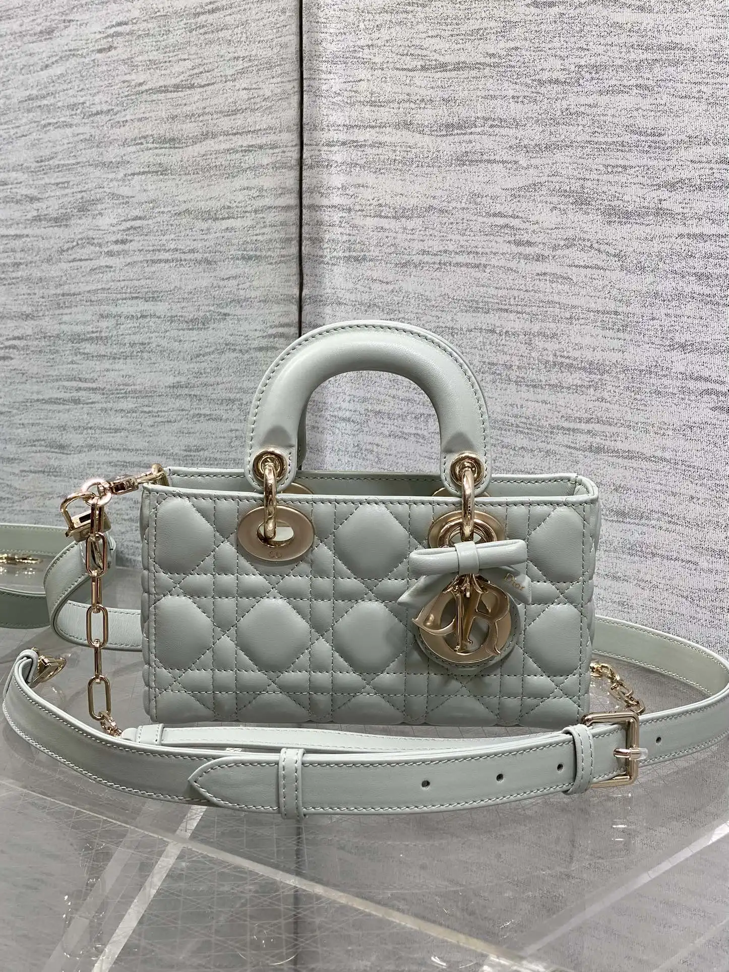 Dior Latest Bowknot Lambskin Lady Dior Rectangular Bag Women s Crossbody Bag Dior Latest Bowknot Lambskin Lady Dior Rectangular Bag Women s Crossbody Bag