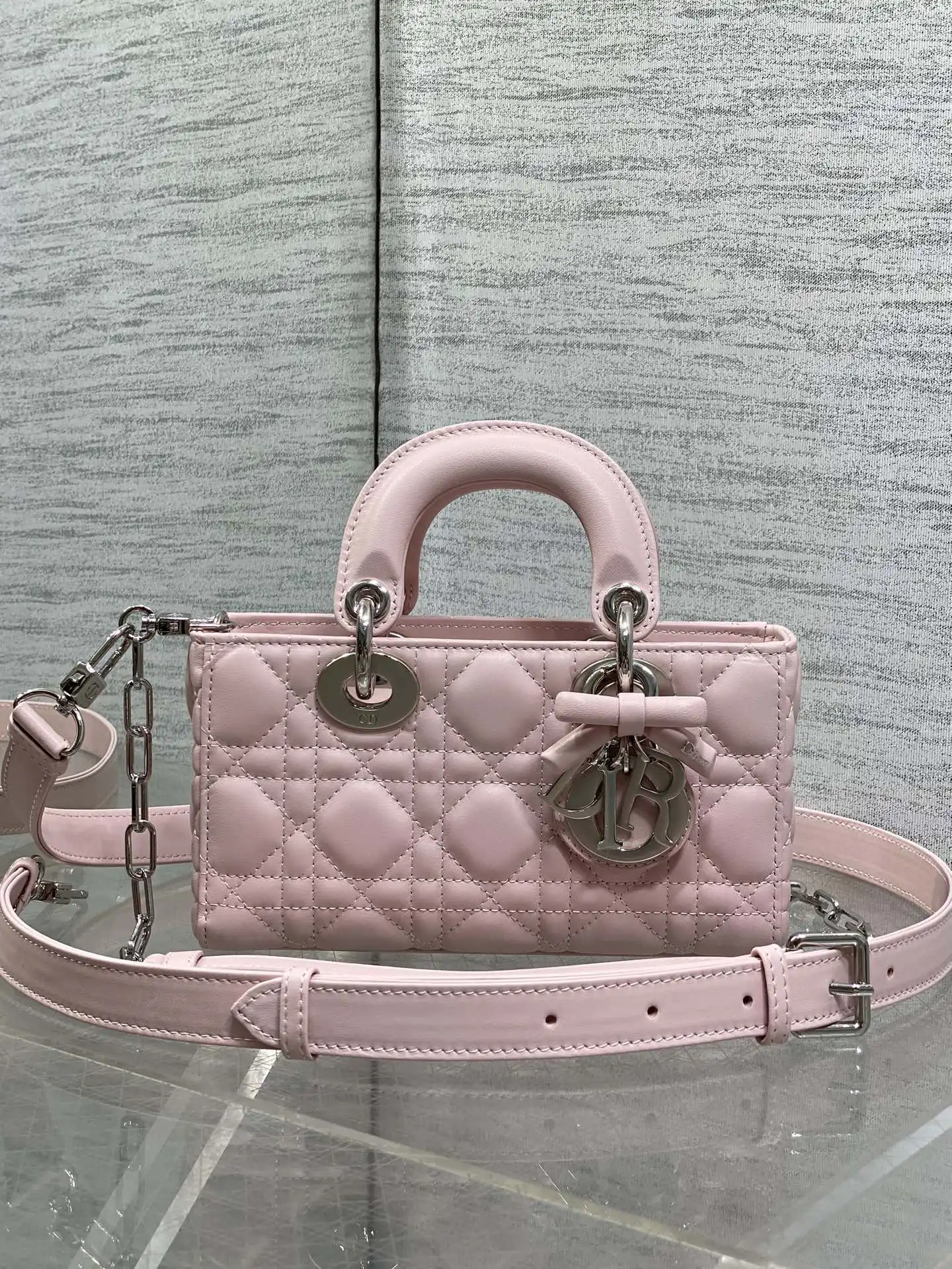 Dior Silver Buckle Bow Rectangle Bag Women s Crossbody Bag Dior Silver Buckle Bow Rectangle Bag Women s Crossbody Bag
