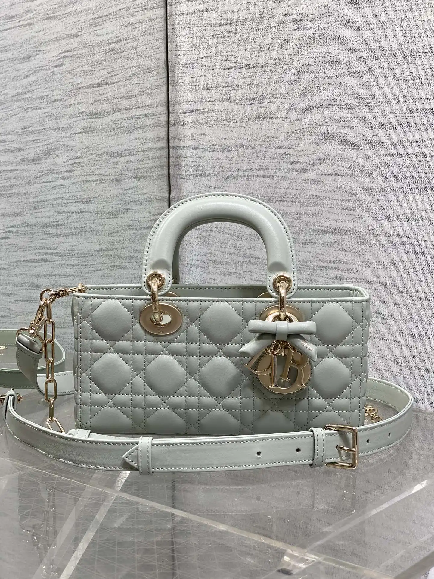 Dior Latest Bowknot Lambskin Lady Dior Rectangular Bag Women s Crossbody Bag Dior Latest Bowknot Lambskin Lady Dior Rectangular Bag Women s Crossbody Bag