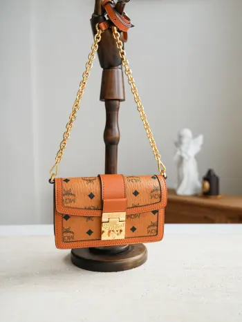 MWPBAWO05CO001 Classic Cognac Color Chain Crossbody Bag Women s Crossbody Bag Replica MCM womens bags
