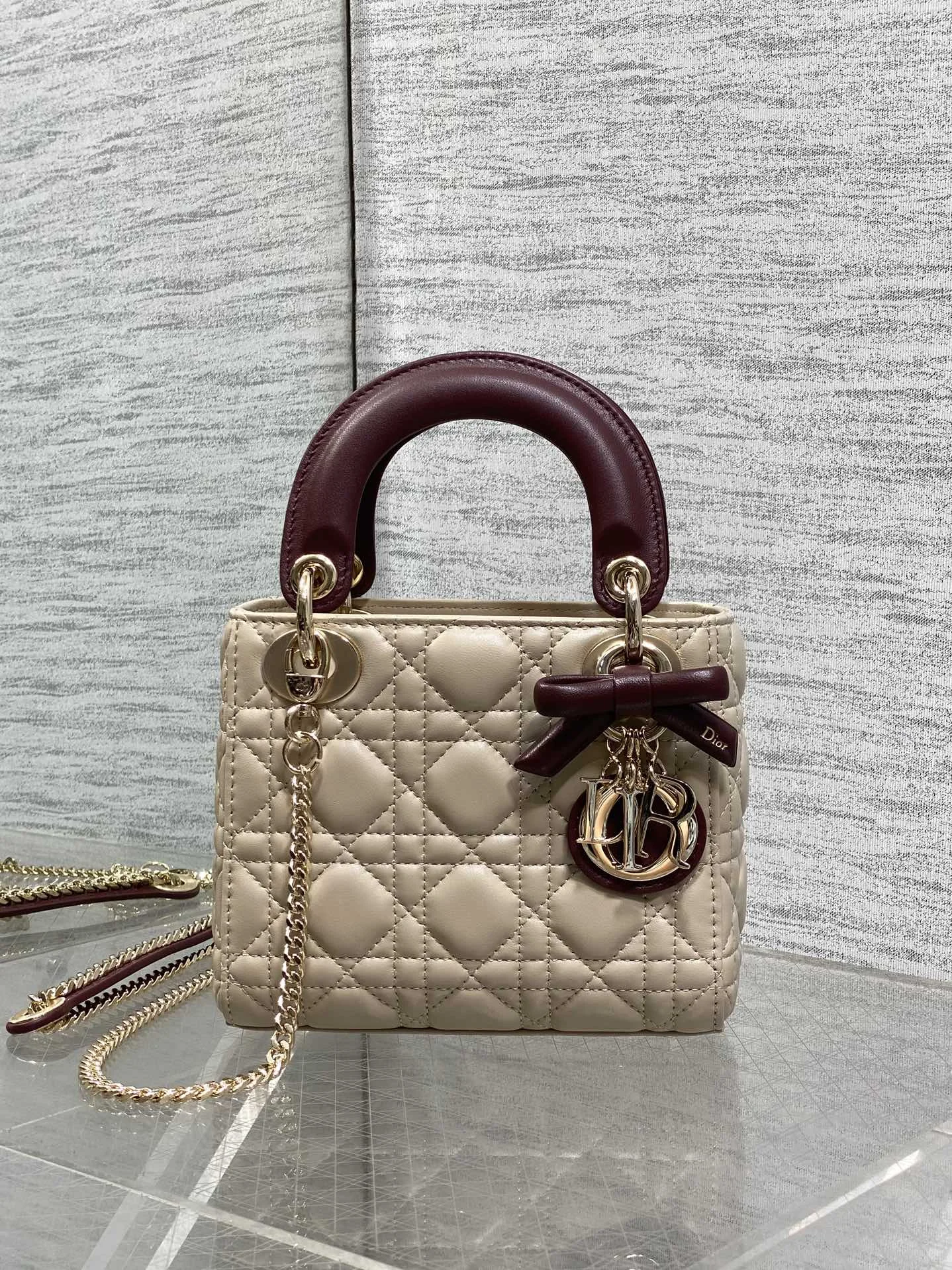 Dior Latest Bowknot Lambskin Lady Dior Rectangular Bag Women s Crossbody Bag Dior Latest Bowknot Lambskin Lady Dior Rectangular Bag Women s Crossbody Bag