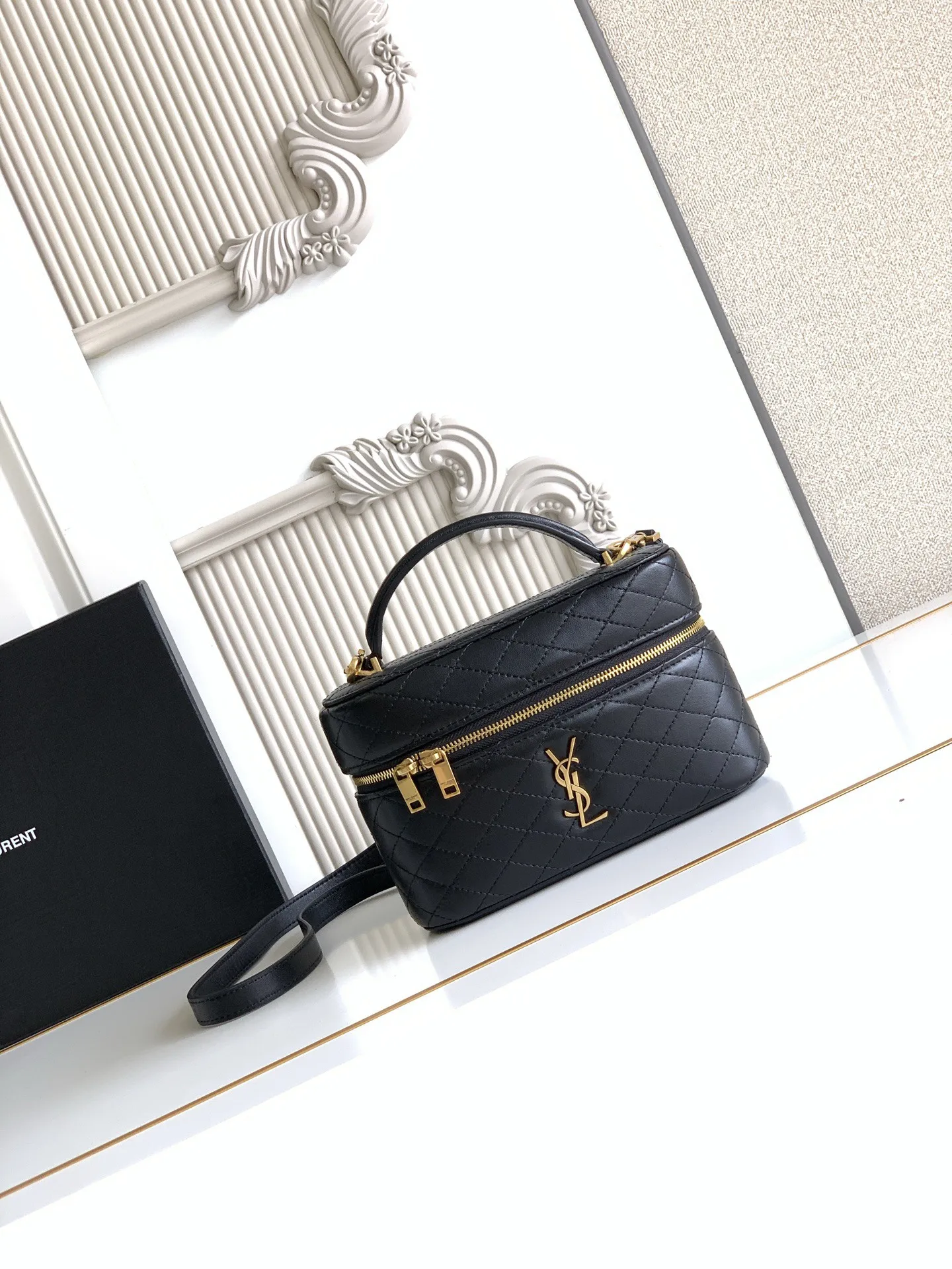 SAINT LAURENT 766731 Double Zipper Handbag Women s Crossbody Bag SAINT LAURENT 766731 Double Zipper Handbag Women s Crossbody Bag