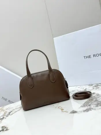 T1714 Plain Weave Saddle Small Calfskin Shell Bag Women s Crossbody Bag Replica THE ROW womens bags