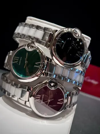 Fish-eye double bubble glass quartz watch women s quartz watch Replica Cartier Ladies Watches