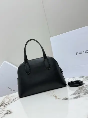 T1908 Plain Weave Saddle Calfskin Shell Bag Women s Crossbody Bag Replica THE ROW womens bags