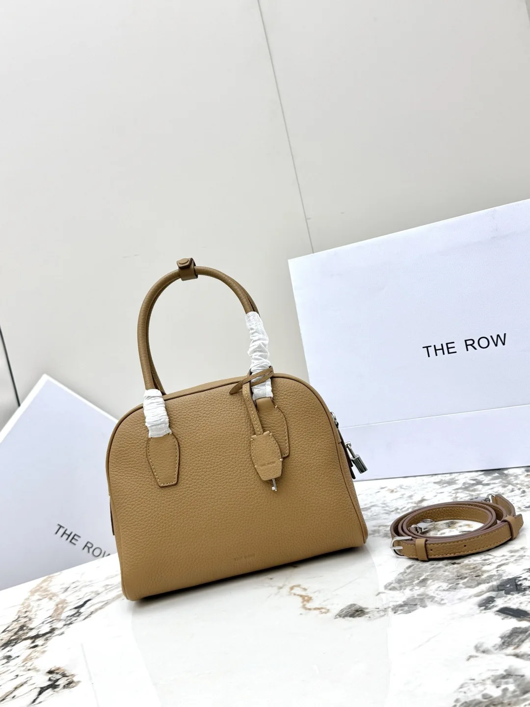 THE ROW T1734 New Bowling Bag Women s Crossbody Bag THE ROW T1734 New Bowling Bag Women s Crossbody Bag