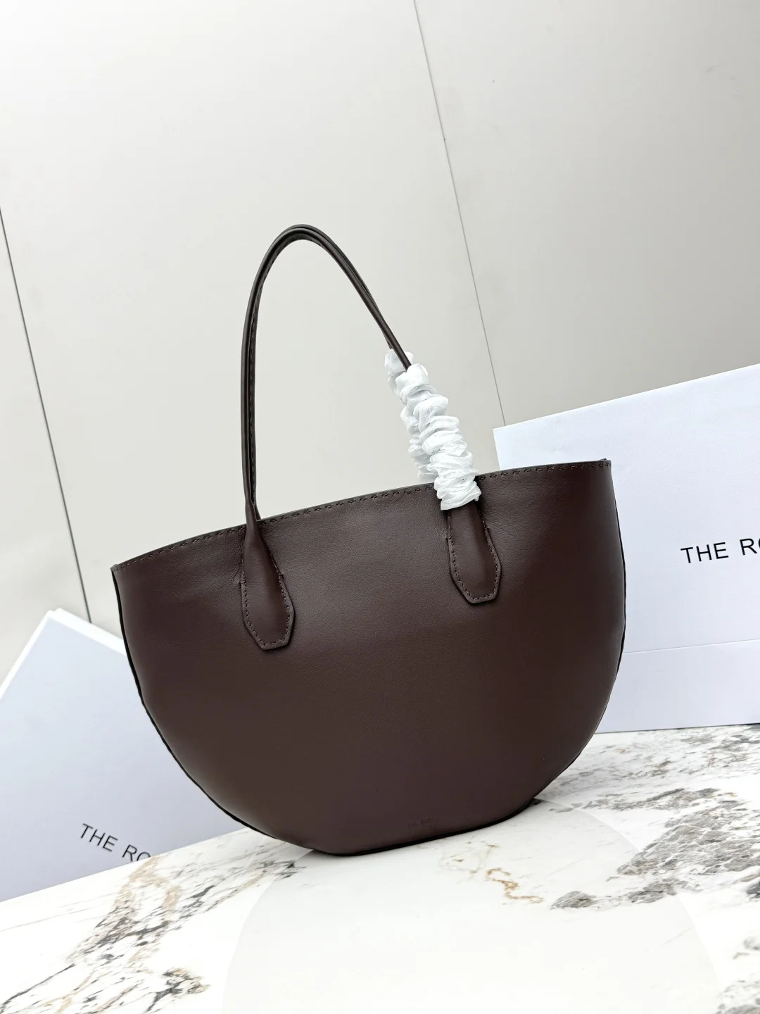THE ROW T1856 Half-Moon Tote Bag Women s Shoulder Bag