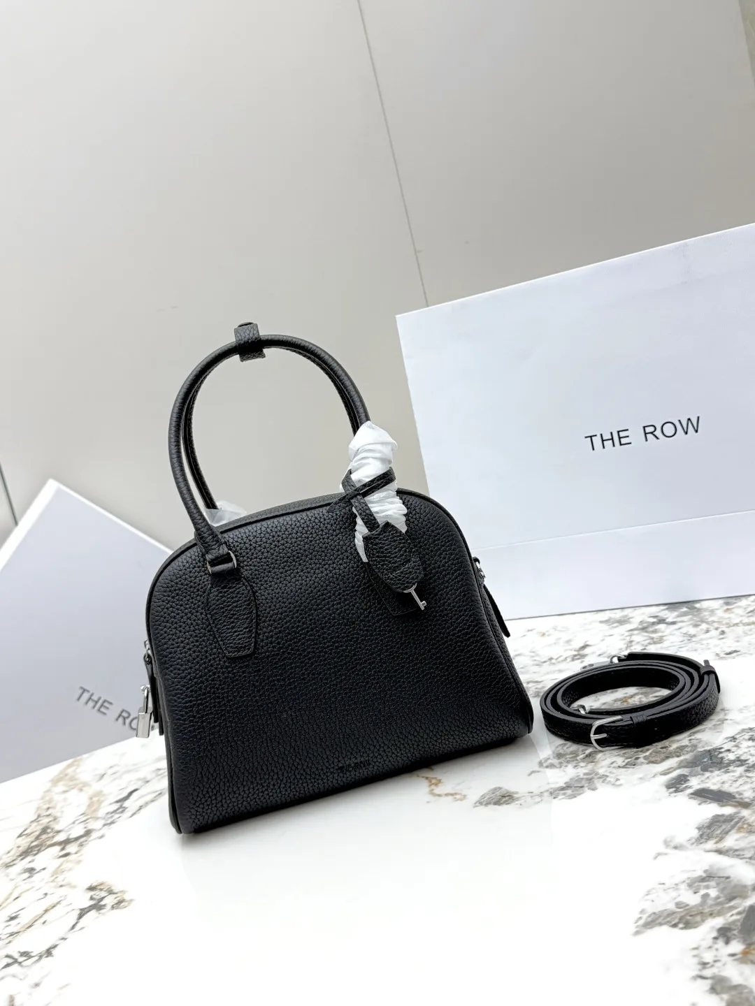 THE ROW T1734 New Bowling Bag Women s Crossbody Bag THE ROW T1734 New Bowling Bag Women s Crossbody Bag