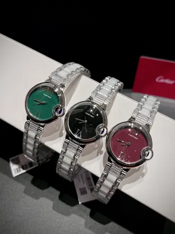 Fish-eye double bubble glass quartz watch women s quartz watch Replica Cartier Ladies Watches