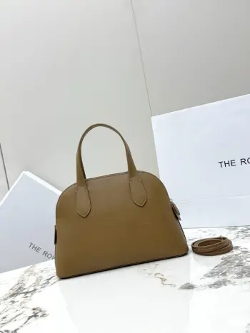 T1908 Plain Weave Saddle Calfskin Shell Bag Women s Crossbody Bag Replica THE ROW womens bags